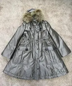 バーバリーブルーレーベル　ファー付きロングコート　サイズ40