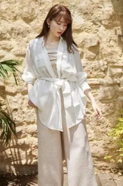 シャツ/ブラウス(長袖/七分) herlipto Cotton-blend Voile Sheer Shirt Her lip to（シャツ/ブラウス(長袖/七分)）のフリマアイテム一覧