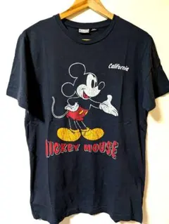 Disney ミッキーマウス Tシャツ Mサイズ ネイビー