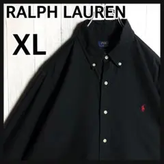 3143【未使用級・極美品】現行QRタグ ラルフローレン 刺繍ロゴ BDシャツ