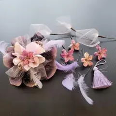 髪飾り　卒業式　アートフラワー　　着物　社交ダンス　かんざし　卒業　入学　成人式