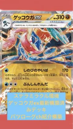ポケモンカード　ゲッコウガex構築済みデッキ　なかよしポフィン　大地の器　汎用