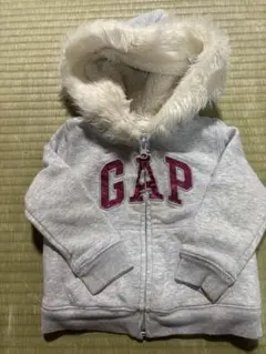 GAP フリース ジップアップパーカー アイボリー