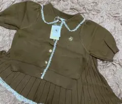 新品　タグ付き　ナイスクラップ　半袖　ニット　セットアップ　クラシカル　ミニスカ