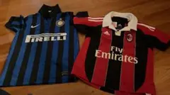 Usedサッカーウェア2枚　イタリア110-120㎝　正規品adidasNIKE