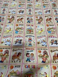 ‪ஐ‬⋆*レトロなアメリカンchildren サーカス 生地約45×110
