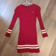 Polo Ralph Lauren 赤リブ編みセーター