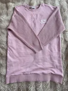 レディース RODEO Crowns ピンクニットセーター ミニ丈ワンピース