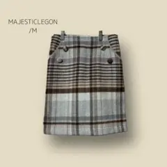 875 【MAJESTICLEGON】ミニ　スカート　パンツ　フェイク　チェック