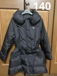 メゾピアノ　ダウンジャケット　黒　ダウン　ダウンコート　140cm フェザー