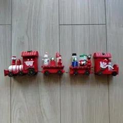 クリスマス 木製 トレイン 飾り