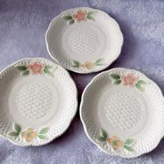 お値下げ✨昭和レトロ　純喫茶風　花柄皿3枚セット