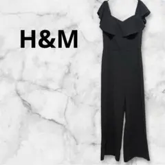 H&M オールインワン　結婚式二次会パンツ型　無地　ノースリーブ