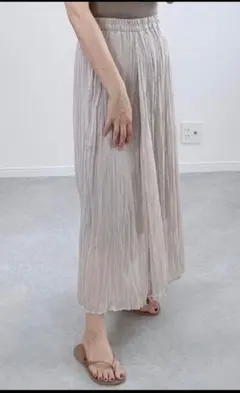 GU ワッシャーフレアロングスカート