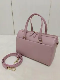 美品 MOTHERHOUSE レン2wayミニハンドバッグ レザー くすみピンク