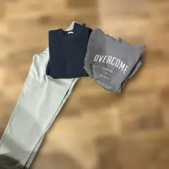 メンズユニクロシェフパンツ&春用セーター&パーカー　3点まとめて