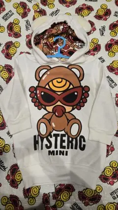 ヒスミニ　大人気だった　ブラウン旧テディ　耳付きトレーナー80