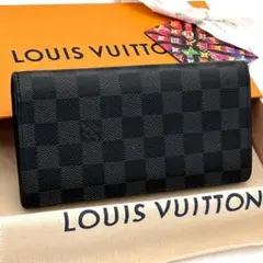 ルイヴィトン ダミエ ポルトフォイユ ブラザ 長財布 グラフィット グレー