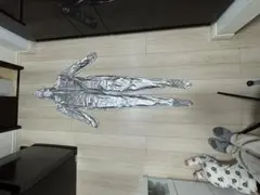 美品！シルバー フード付き全身スーツ