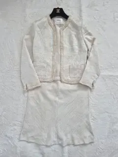 【美品】IOSA ツイード風フォーマルセットアップ 11AR　スーツ　スカート