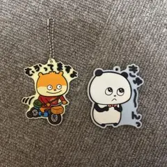 【美品】 にしむらゆうじ ごきげんぱんだ こねずみ ラバーチャーム ストラップ