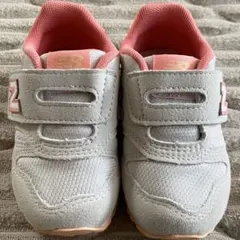 【美品】New Balance ベビーシューズ グレー ピンク　12.5cm