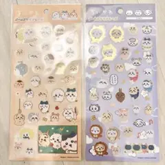 ちいかわ　ゴールドクリアシール　リボン　ピース