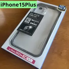 iPhone15Plus ハイブリッドケース ガラス硬度9H カバー　強化ガラス