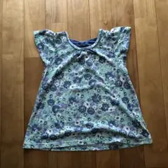 any fam ブルー花柄Tシャツ130