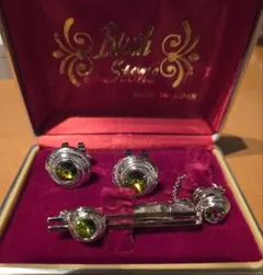 Birth Stone シルバー カフスタイピンセット