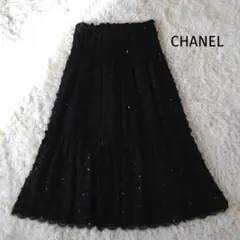 ✨良品✨　CHANEL シャネル　フレアスカート　ココマーク　黒系　濃紺　36 2025年最新】CHANEL ロングスカートの人気アイテム - メルカリ