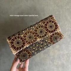 ヴィンテージミニバッグ　ミニポーチ　クラッチバッグ　エスニック　刺繍　ビーズ刺繍