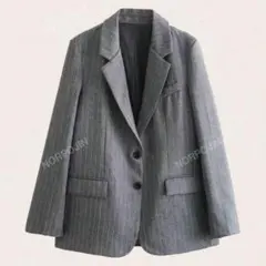 ジャケット　レディース　ストライプ　ブレザー