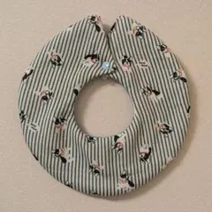 【完成品】ハンドメイド スタイ287 　まんまる＆つけ襟風スタイ