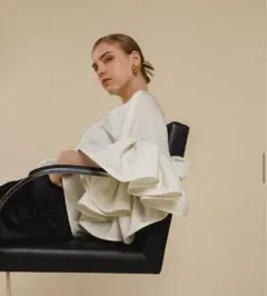 タグ有り♡heveフリルスリーブ ホワイト トップス