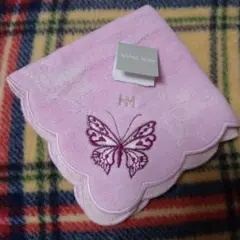 ハナエ・モリ　タオルハンカチ　ピンク