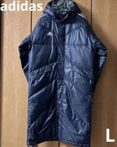 adidas｜アディダス｜ベンチコート｜アウター｜ダウンコート｜フェザー｜紺