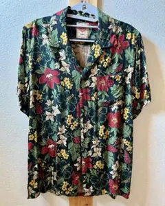 291295=HOMME アロハシャツ 花柄 ブラックのサムネイル