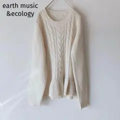 ☺︎BULEJAY☺︎専用　　アースペプラムニットプルオーバー ケーブル　フレア
