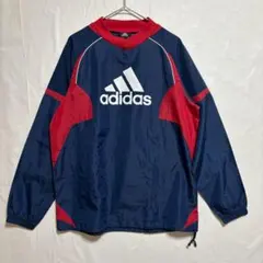 アディダス　ピステ　ウィンドブレーカー　Ｌ　ネイビー　長袖　ドロスト　ロゴ