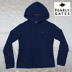 【PEARLY GATES】パーリーゲイツの刺繍ロゴ入りレディースパーカー