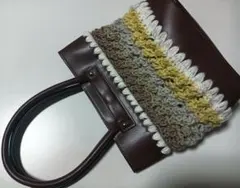 編み込みデザインショルダーバッグ