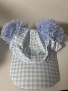 ディズニー なかよしクラブ キャップ 水色 チェック