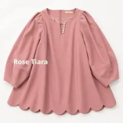 新品未使用】Rose Tiara ローズティアラ シフォンブラウス パール長袖 