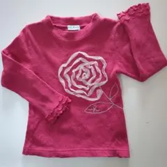 hakka baby ピンク バラ刺繍 セーター 110
