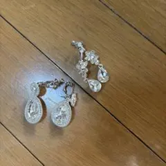 ブライダルアクセサリー イヤリング2点セット