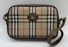 BURBERRY バーバリー ショルダーバッグ ノバチェック ホースロゴ レザー