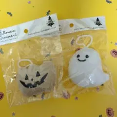 ハロウィン　モチーフ　オーナメント　かぼちゃ　おばけ　セリア