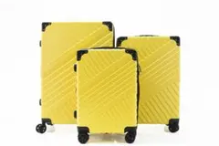 軽量Sサイズ　静音8輪　キャリーバッグ　スーツケース　キャリーケース　イエロー