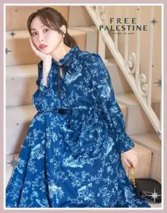 トッコ♡前後2WAYリボン付きシャーリングフラワートワルドジュイワンピース